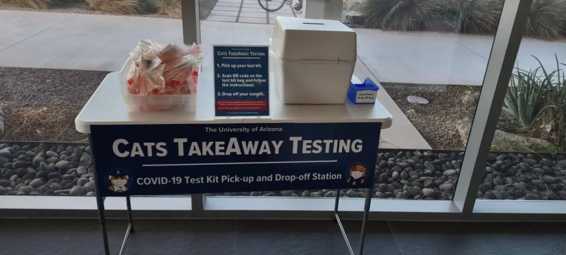 Walkup COVID Testing station in BSRL Lobby